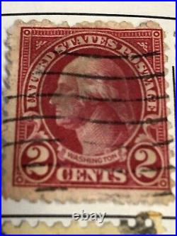 RARE, Collectible Red U. S. Two Cent GEORGE WASHINGTON Stamp Excellent Condition