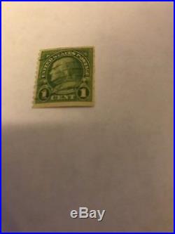 RARE Cut 1 Cent Green Ben Franklin STAMP 1936 Post Looks Like Jack Black