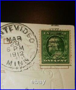 RARE Estate BENJAMIN FRANKLIN 1 Cent Stamp Postcards Post Marked 1909, 11, 12