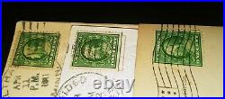 RARE Estate BENJAMIN FRANKLIN 1 Cent Stamp Postcards Post Marked 1909, 11, 12