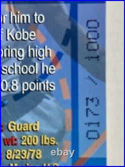 RARE Kobe Bryant Rookie 1996 Edge Radical Recruits RC GOLD /1000 Ultra Scarce