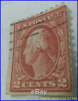 ROSE 499 George Washington 2 Cent EFO Stamp L. B CORNER Cancel NG VF 11X11 Type 1