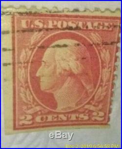 ROSE 499 George Washington 2 Cent EFO Stamp L. B CORNER Cancel NG VF 11X11 Type 1