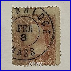 Rare 1861 U. S. 3c Stamp #65 With Amazing Cambridge Massachusetts Son Sotn Cancel