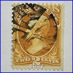 Rare 1873 Fancy Cancel Us Agriculture Stamp #o2