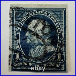 Rare 1894 Us Imperf Stamp #246 Plate Proof With Boston Cancel Benjamin Franklin