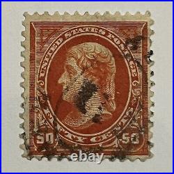 Rare 1895 U. S. 50c Stamp #275 Thomas Jefferson Orange Used