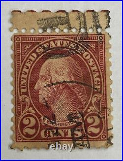 Rare 1923 George Washington Carmine 2 cent Used Mint & 1932 Violet 3 Cent Stamps