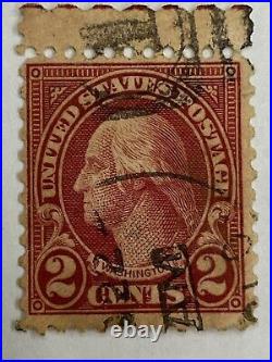 Rare 1923 George Washington Carmine 2 cent Used Mint & 1932 Violet 3 Cent Stamps