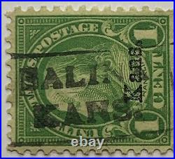 Rare 1929 U. S. Stamp #658 Overprint Kansas With Sideways Salina Kans. Precancel