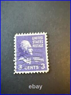 Rare 3 Cent Thomas Jefferson Postage Stamp