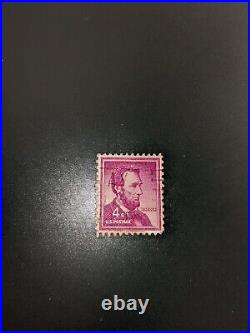 Rare 4 cent Abraham Lincoln Collectible stamp purple Vintage