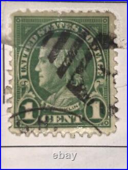 Rare One Cent Benjamin Franklin Stamp