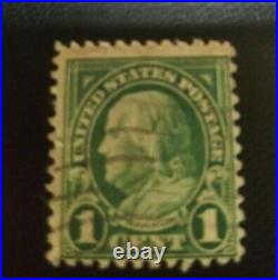 Rare One Cent Benjamin Franklin Stamp 11 Perf 1900s Unwatermark VG