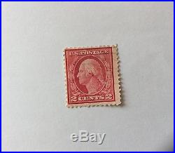 Rare Red Line Washington 2 Cent Stamp-free Ship, Used But In Excelente Condition