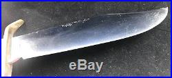 Rare VTG WESTERN 6640 BOWIE KNIFE GUARD STAMP BOULDER CO. USA Leather Sheath