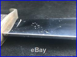 Rare VTG WESTERN 6640 BOWIE KNIFE GUARD STAMP BOULDER CO. USA Leather Sheath