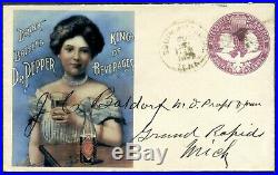 Rare Vintage 1893 Dr. Pepper Postal Advertising, Expertized, Authenticated