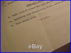 Rare Wwii Flying Tigers Avg 1941 Alert Crew Procedure / Code Words Document