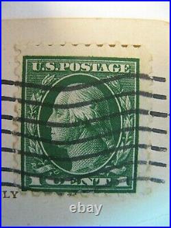 Rare/antique Washington 1 Cent Green Stamp/great Cond/issued 1908/collectible