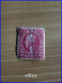 Rare used red Washington 2 cent stamp