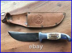 Ruana Knife Rudy Ruana M Stamp Model 14b With Sheath Excellent