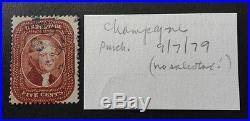 SCOTT #28b USED 1858 TYPE I SCARCE BRIGHT RED BROWN JEFFERSON CV $2,400.00