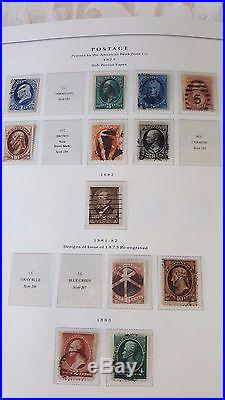 SCOTT US PLATINUM STAMP HINGELESS ALBUM(+BOB)- 90 used, 350 Mint stamp 1851-1934