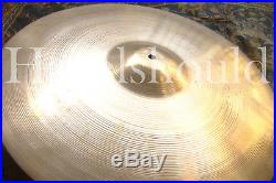 SOUNDFILE! 1190 Gs! PAPERTHIN Vintage Zildjian 1940s TRANS STAMP 18 CRASH RIDE