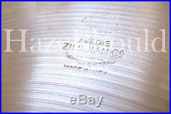 SOUNDFILE! RARE Vintage Zildjian 1940s TRANS STAMP 17 CRASH RIDE Sizzle! 1224 G