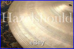 SOUNDFILE! RARE Vintage Zildjian 1940s TRANS STAMP 18 LIGHT CRASH RIDE 1598 Gs