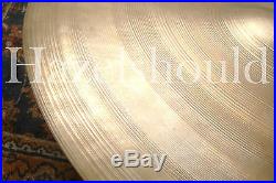 SOUNDFILE! RARE Vintage Zildjian 1940s TRANS STAMP 18 LIGHT CRASH RIDE 1598 Gs