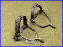 SPUS, Brass Cavalry, with original matching stamped STRAPS Both spurs RIA 1903