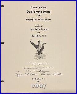 STREANS and FINK US Duck Stamp Collection Volume l, 1934-1982 & Biographies