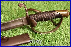 SUPER RARE Civil War Confederate Stamped Sword and Matching Scabbard Brit Imp