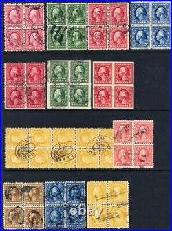 Scarce Used Blocks F-VF Hard to Duplicate Lot CV $314.50 Stuart Katz