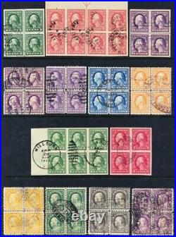 Scarce Used Blocks F-VF Hard to Duplicate Lot CV $314.50 Stuart Katz