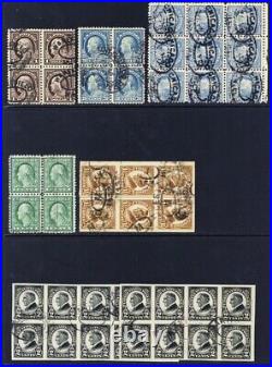 Scarce Used Blocks F-VF Hard to Duplicate Lot CV $314.50 Stuart Katz