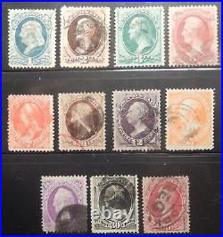 Scott # 145-155, Set of 11, Used