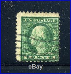 Scott #498d Washington DOUBLE IMPRESSION RARE Used Stamp with PF Cert (#498-3)