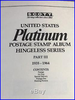 Scott United States Platinum Postage Stamp Hingeless Album Set