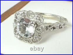 Shane Co. SOLID 14K White Gold & Natural Diamonds Semi-Mount Engagement Ring