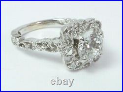 Shane Co. SOLID 14K White Gold & Natural Diamonds Semi-Mount Engagement Ring