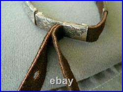 Southwestern Native American Navajo Sterling Silver Stamped Concho Hatband