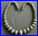 Southwestern Native American Sterling Silver Navajo Pearls Stamped Bead Necklace