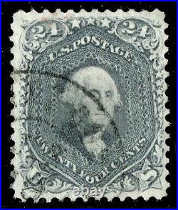 St1568 USA 1862 Scott#78a 24c Grayish Lilac Fine Used (W. T. CROWE CERTIFICATE)
