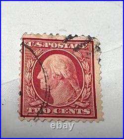 Stamp USA The First George Washington Rare 2 Cent Two cents Red 1908 USED