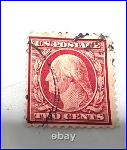 Stamp USA The First George Washington Rare 2 Cent Two cents Red 1908 USED