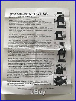 Stamp perfect SSU Stamping Machine (Machine #2) for METAL, LEATHER, WOOD & MORE