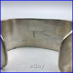 Sweet! Heavy and Wide, Stamped Designs on this Sterling Silver Cuff Bracelet